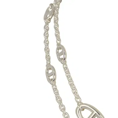 HERMÈS Hermes Farandole Rope Necklace 80cm Sterling Silver Hardware | Thumbnail 3