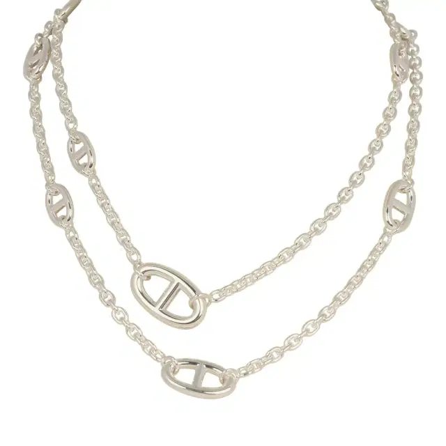 HERMÈS Hermes Farandole Rope Necklace 80cm Sterling Silver Hardware
