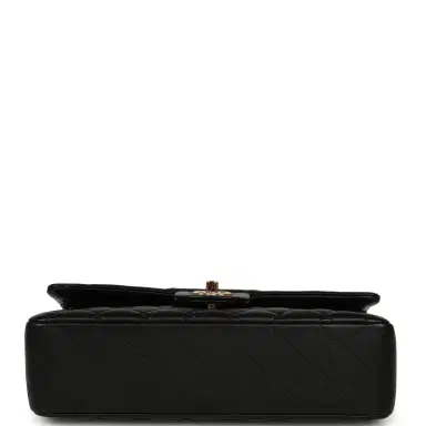 Chanel Pre-owned Chanel Medium Classic Double Flap Black Lambskin Rose Gold Hardware | Thumbnail 6 Chanel Pre-owned Chanel Medium Classic Double Flap Black Lambskin Rose Gold Hardware | Thumbnail 6
