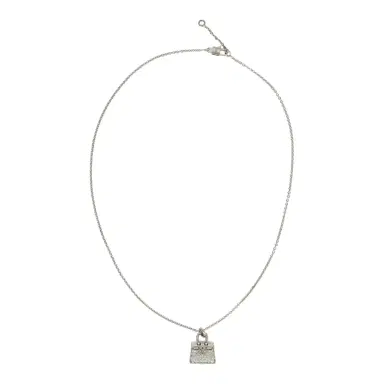 HERMÈS Pre-owned Hermes Amulettes Kelly Pendant Necklace Diamonds 18K White Gold | Thumbnail 7