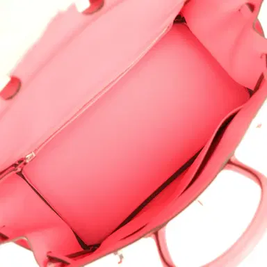 HERMÈS Pre-owned Hermes Birkin 25 Rose Azalee Swift Palladium Hardware | Thumbnail 9