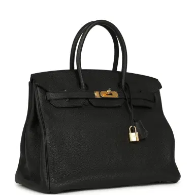 HERMÈS Pre-owned Hermes Birkin 35 Black Togo Gold Hardware | Thumbnail 2 HERMÈS Pre-owned Hermes Birkin 35 Black Togo Gold Hardware | Thumbnail 2
