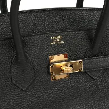 HERMÈS Pre-owned Hermes Birkin 35 Black Togo Gold Hardware | Thumbnail 7 HERMÈS Pre-owned Hermes Birkin 35 Black Togo Gold Hardware | Thumbnail 7
