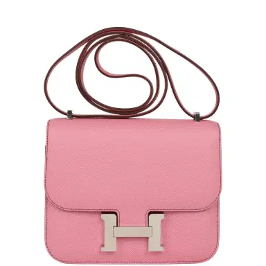 HERMÈS Pre-owned Hermes Constance 18 Bubblegum Epsom Palladium Hardware | Thumbnail 1 HERMÈS Pre-owned Hermes Constance 18 Bubblegum Epsom Palladium Hardware | Thumbnail 1