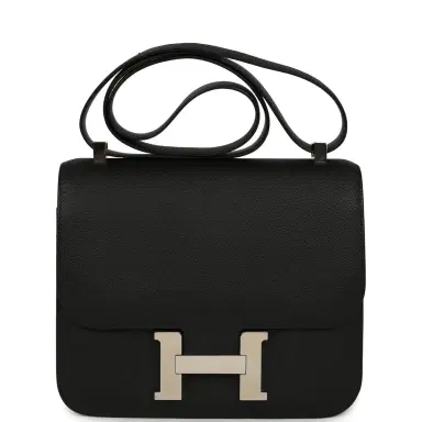 HERMÈS Pre-owned Hermes Constance 24 Black Epsom Palladium Hardware | Thumbnail 1 HERMÈS Pre-owned Hermes Constance 24 Black Epsom Palladium Hardware | Thumbnail 1