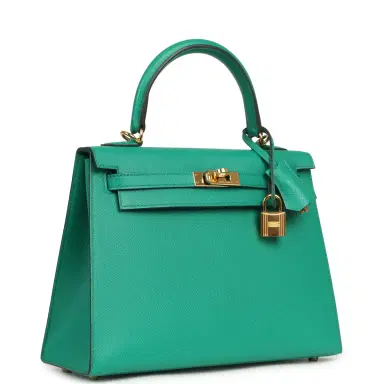 HERMÈS Pre-owned Hermes Kelly Sellier 25 Vert Jade Epsom Gold Hardware | Thumbnail 2 HERMÈS Pre-owned Hermes Kelly Sellier 25 Vert Jade Epsom Gold Hardware | Thumbnail 2
