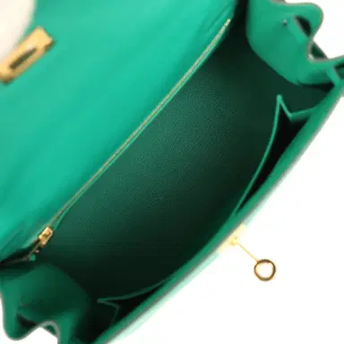 HERMÈS Pre-owned Hermes Kelly Sellier 25 Vert Jade Epsom Gold Hardware | Thumbnail 9 HERMÈS Pre-owned Hermes Kelly Sellier 25 Vert Jade Epsom Gold Hardware | Thumbnail 9