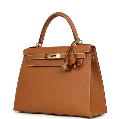 HERMÈS Pre-owned Hermes Kelly Sellier 28 Gold Epsom Gold Hardware | Thumbnail 5 HERMÈS Pre-owned Hermes Kelly Sellier 28 Gold Epsom Gold Hardware | Thumbnail 5