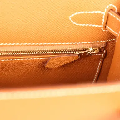 HERMÈS Pre-owned Hermes Kelly Sellier 28 Gold Epsom Gold Hardware | Thumbnail 8 HERMÈS Pre-owned Hermes Kelly Sellier 28 Gold Epsom Gold Hardware | Thumbnail 8