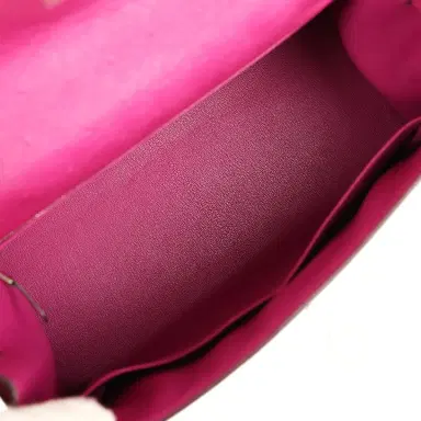 HERMÈS Pre-owned Hermes Kelly Sellier 28 Rose Poupre Ostrich Palladium Hardware | Thumbnail 8 HERMÈS Pre-owned Hermes Kelly Sellier 28 Rose Poupre Ostrich Palladium Hardware | Thumbnail 8