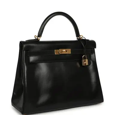 HERMÈS Vintage Hermes Kelly Retourne 32 Black Box Gold Hardware | Thumbnail 2 HERMÈS Vintage Hermes Kelly Retourne 32 Black Box Gold Hardware | Thumbnail 2