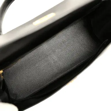 HERMÈS Vintage Hermes Kelly Retourne 32 Black Box Gold Hardware | Thumbnail 8 HERMÈS Vintage Hermes Kelly Retourne 32 Black Box Gold Hardware | Thumbnail 8