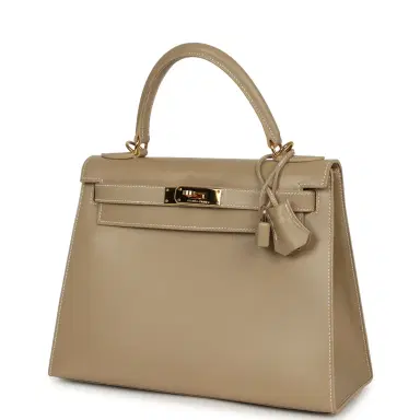 HERMÈS Vintage Hermes Kelly Sellier 28 Argile Box Calfskin Gold Hardware | Thumbnail 5 HERMÈS Vintage Hermes Kelly Sellier 28 Argile Box Calfskin Gold Hardware | Thumbnail 5