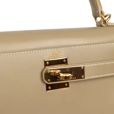 HERMÈS Vintage Hermes Kelly Sellier 28 Argile Box Calfskin Gold Hardware | Thumbnail 7 HERMÈS Vintage Hermes Kelly Sellier 28 Argile Box Calfskin Gold Hardware | Thumbnail 7