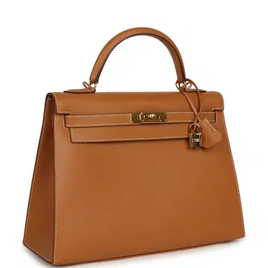 HERMÈS Vintage Hermes Kelly Sellier 32 Naturel Sable Chamonix Gold Hardware | Thumbnail 2 HERMÈS Vintage Hermes Kelly Sellier 32 Naturel Sable Chamonix Gold Hardware | Thumbnail 2
