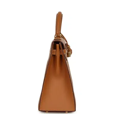 HERMÈS Vintage Hermes Kelly Sellier 32 Naturel Sable Chamonix Gold Hardware | Thumbnail 3 HERMÈS Vintage Hermes Kelly Sellier 32 Naturel Sable Chamonix Gold Hardware | Thumbnail 3