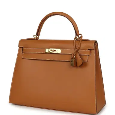 HERMÈS Vintage Hermes Kelly Sellier 32 Naturel Sable Chamonix Gold Hardware | Thumbnail 5 HERMÈS Vintage Hermes Kelly Sellier 32 Naturel Sable Chamonix Gold Hardware | Thumbnail 5