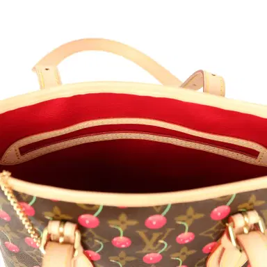 Louis Vuitton Vintage Louis Vuitton x Takashi Murakami Cheries Bucket Bag PM Red, Brown Monogram Cherry Gold Hardware | Thumbnail 11 Louis Vuitton Vintage Louis Vuitton x Takashi Murakami Cheries Bucket Bag PM Red, Brown Monogram Cherry Gold Hardware | Thumbnail 11