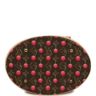 Louis Vuitton Vintage Louis Vuitton x Takashi Murakami Cheries Bucket Bag PM Red, Brown Monogram Cherry Gold Hardware | Thumbnail 6 Louis Vuitton Vintage Louis Vuitton x Takashi Murakami Cheries Bucket Bag PM Red, Brown Monogram Cherry Gold Hardware | Thumbnail 6