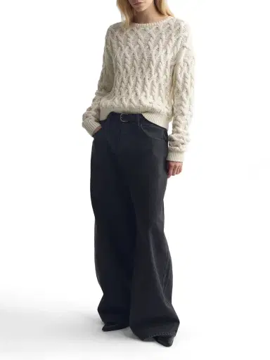 Nili Lotan Miklos Cotton Cashmere Sweater | Thumbnail 2 Nili Lotan Miklos Cotton Cashmere Sweater | Thumbnail 2