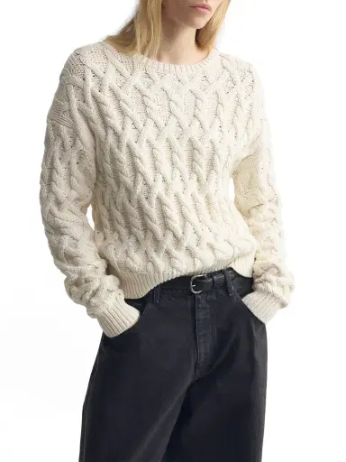Nili Lotan Miklos Cotton Cashmere Sweater | Thumbnail 3 Nili Lotan Miklos Cotton Cashmere Sweater | Thumbnail 3
