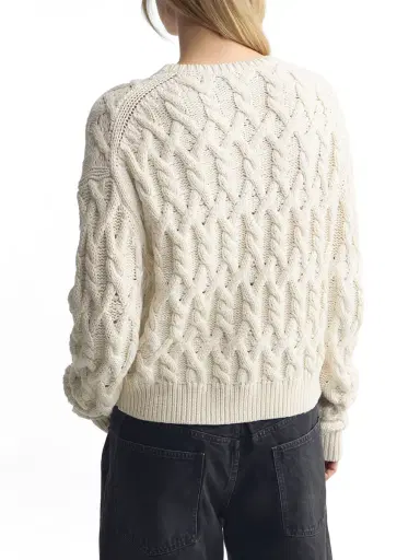 Nili Lotan Miklos Cotton Cashmere Sweater | Thumbnail 4 Nili Lotan Miklos Cotton Cashmere Sweater | Thumbnail 4