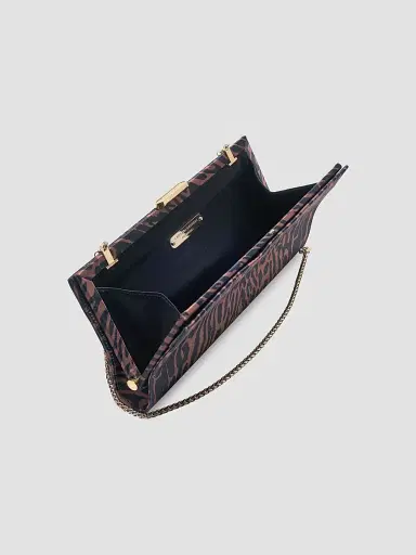 Carolina Herrera Women's Pats Leopard Satin Clutch | Thumbnail 3