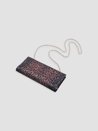 Carolina Herrera Women's Pats Leopard Satin Clutch | Thumbnail 4