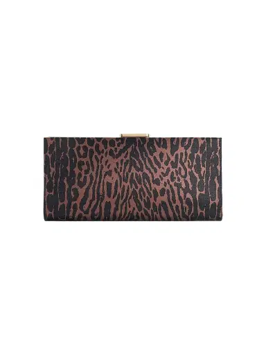Carolina Herrera Women's Pats Leopard Satin Clutch | Thumbnail 1