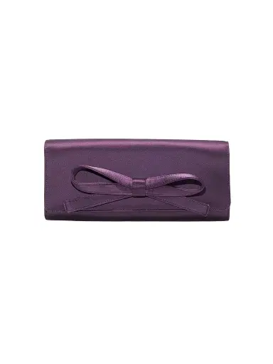 Carolina Herrera Women's Margaret Bow Satin Clutch | Thumbnail 1 Carolina Herrera Women's Margaret Bow Satin Clutch | Thumbnail 1