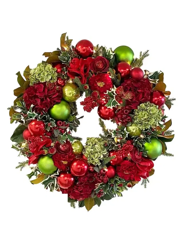 Winward Home Permanent Botanicals Hydrangea & Amaryllis Wreath