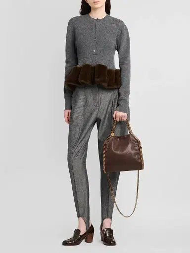 Stella McCartney Women's Falabella Mini Shaggy Deer Tote Bag | Thumbnail 5