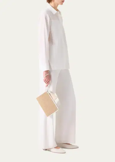 Akris Alexa Tassel Woven Cotton Clutch Bag | Thumbnail 5