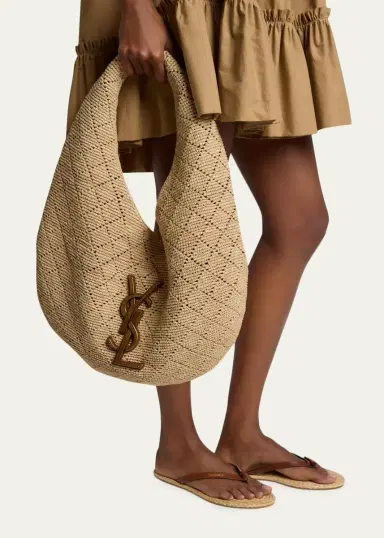 Saint Laurent Icare Hobo Bag in Raffia | Thumbnail 2 Saint Laurent Icare Hobo Bag in Raffia | Thumbnail 2