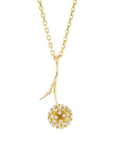 GRACE WINFREY Two-Tone 18K Yellow Gold Dandelion Diamond Pendant Necklace, 3.0tcw | Thumbnail 2 GRACE WINFREY Two-Tone 18K Yellow Gold Dandelion Diamond Pendant Necklace, 3.0tcw | Thumbnail 2