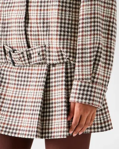 Akris punto Houndstooth Tweed Wool-Blend Blouson Jacket | Thumbnail 5