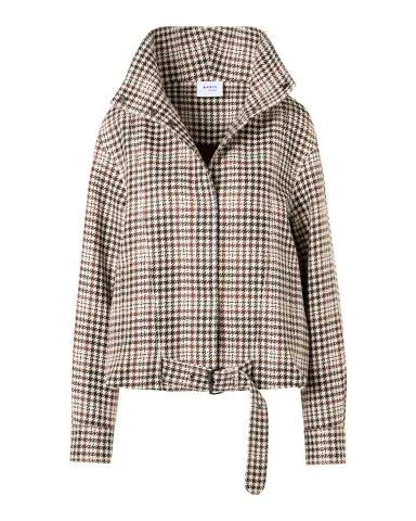 Akris punto Houndstooth Tweed Wool-Blend Blouson Jacket | Thumbnail 1