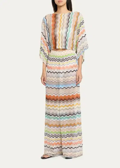 Missoni Zigzag-Knit Wide-Leg Pants | Thumbnail 2