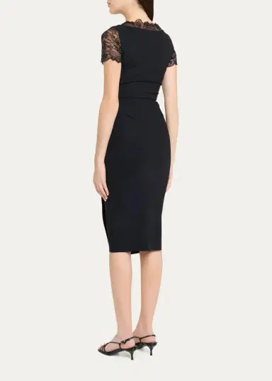 Chiara Boni La Petite Robe Brynn Lace-Embellished Bodycon Midi Dress | Thumbnail 3 Chiara Boni La Petite Robe Brynn Lace-Embellished Bodycon Midi Dress | Thumbnail 3
