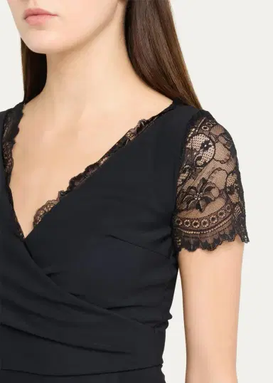Chiara Boni La Petite Robe Brynn Lace-Embellished Bodycon Midi Dress | Thumbnail 5 Chiara Boni La Petite Robe Brynn Lace-Embellished Bodycon Midi Dress | Thumbnail 5