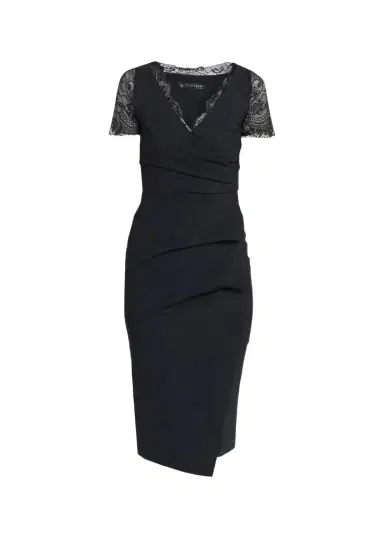 Chiara Boni La Petite Robe Brynn Lace-Embellished Bodycon Midi Dress | Thumbnail 1 Chiara Boni La Petite Robe Brynn Lace-Embellished Bodycon Midi Dress | Thumbnail 1