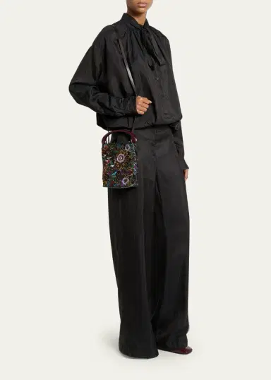 Dries Van Noten Small Bead Embroidered Top-Handle Bag | Thumbnail 5 Dries Van Noten Small Bead Embroidered Top-Handle Bag | Thumbnail 5