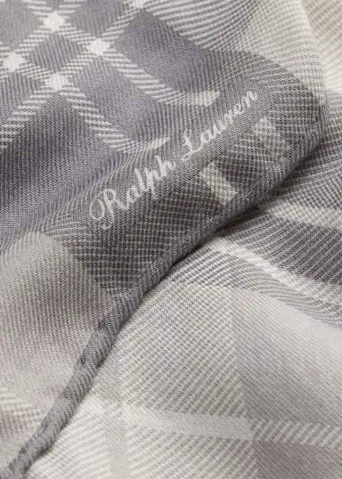 Ralph Lauren Purple Label Men's Plaid-Print Cashmere-Silk Neckerchief | Thumbnail 4