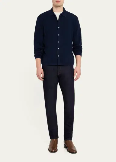 Ralph Lauren Purple Label Men's Wool Polo Cardigan | Thumbnail 2