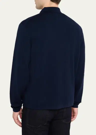 Ralph Lauren Purple Label Men's Wool Polo Cardigan | Thumbnail 3