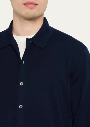 Ralph Lauren Purple Label Men's Wool Polo Cardigan | Thumbnail 5