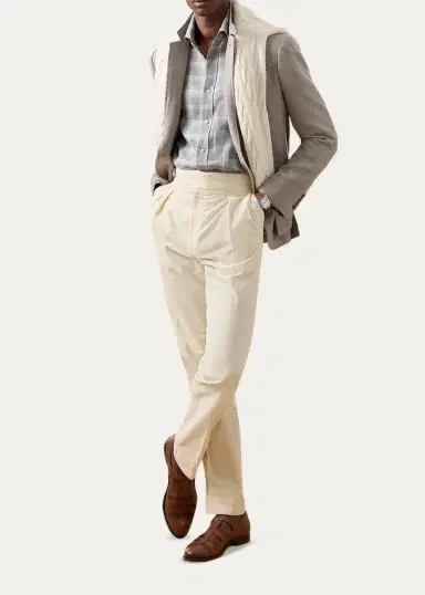 Ralph Lauren Purple Label Men's Hand-Tailored Corduroy Trousers | Thumbnail 2