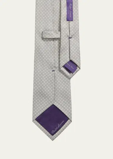 Ralph Lauren Purple Label Men's Diamond-Patterned Silk Tie | Thumbnail 2