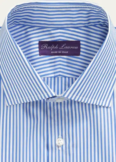 Ralph Lauren Purple Label Men's Bengal-Stripe Poplin Shirt | Thumbnail 2