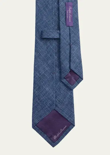 Ralph Lauren Purple Label Men's Délavé Linen-Blend Tie | Thumbnail 2